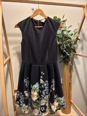 ted baker black floral skater dress Ted Baker Moven Floral Skater Dress, $267 | Asos